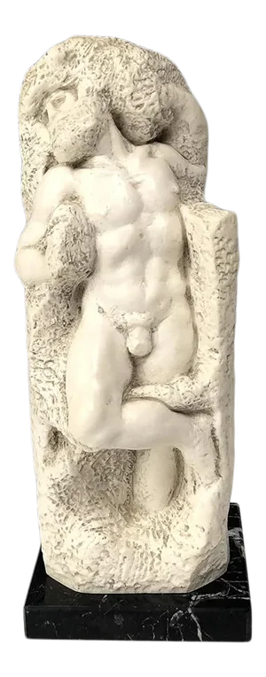 Vintage Gino Ruggeri Greco Roman Nude Male Sculpture