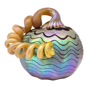 Eric Dandurand Iridescent Art Glass Pumpkin – Harmony Glassworks 2012