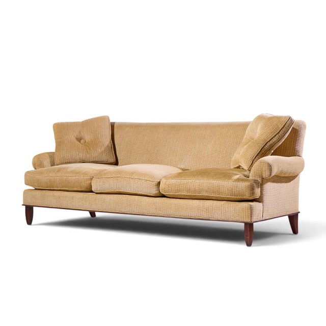 Contemporary Barbara Barry for Baker Furniture Roll Arm Sofa For Sale - Image 3 of 9
