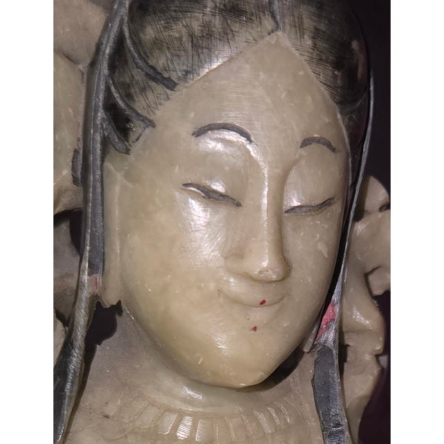 Early 20th Century Soapstone Statue of Guanyin For Sale In Los Angeles - Image 6 of 7