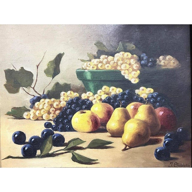 19th Century J. Chatelin, Still Life with Fruit (B), 1800s, Oil on Canvas For Sale - Image 5 of 6