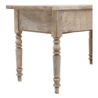 19th Century France Antique White Wood Dining Table For Sale