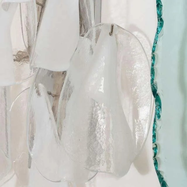 Glass 1960s Lattimo Murano Glass Sconces - a Pair For Sale - Image 7 of 7