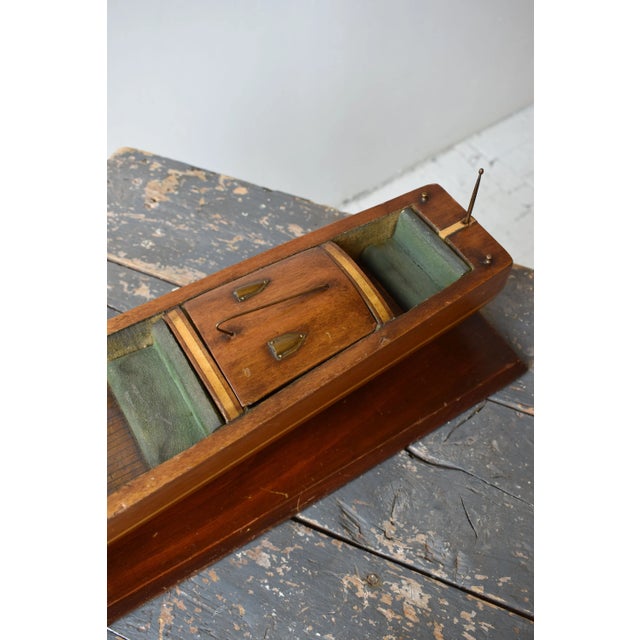 Mid-Century Modern Vintage Handmade Wood Runabout Speedboat Sculpture / Storage Box, Circa 1940s For Sale - Image 3 of 18