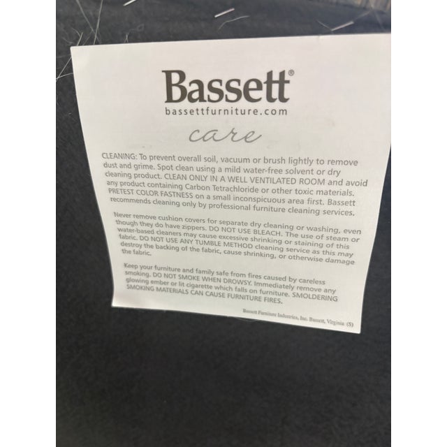 Pair of 1990s Mid Century Style Bassett Furniture Club Chairs For Sale In Miami - Image 6 of 11