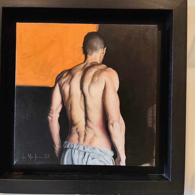 Early 21st Century Filippo Manfroni, A Man 2, Oil on Canvas For Sale - Image 5 of 6