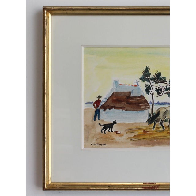 Yves Brayer, Cabane de Cacharel, 1950s, Gouache on Paper For Sale - Image 3 of 13