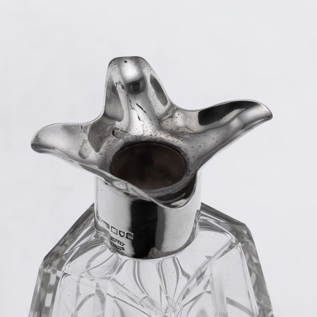 Antique English Silver and Cut Glass Decanter by Asprey, 1911 For Sale - Image 10 of 13