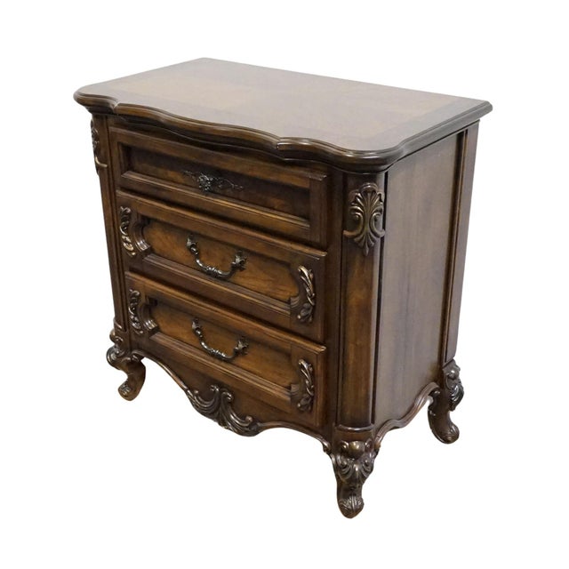 Fairmont Designs Banded Bookmatched Pecan Louis XV French Provincial 32" Nightstand - Chestnut Finish C7025-02 For Sale - Image 4 of 14
