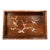 Vintage Huanghuali Wood Tray With Mother-of-Pearl Birds For Sale