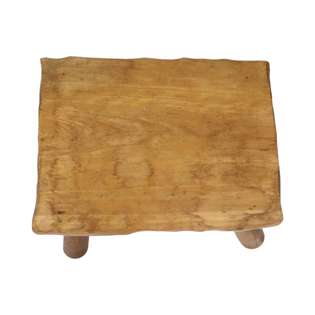 Brutalist Rustic Wood Milking Stool, 1950s For Sale - Image 6 of 18