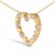 Haus of Brilliance Gold Vermeil Diamond Accent Puffed Heart Pendant Necklace For Sale - Image 4 of 4