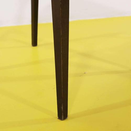 2000 - 2009 Wooden Chair with Upholstered Seat in Grey Geometric Fabric For Sale - Image 5 of 10