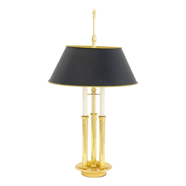 French Style Gilt Brass Bouillotte Lamp For Sale