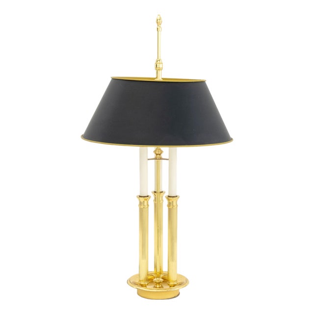 Late 20th Century French Style Gilt Brass Bouillotte Lamp For Sale