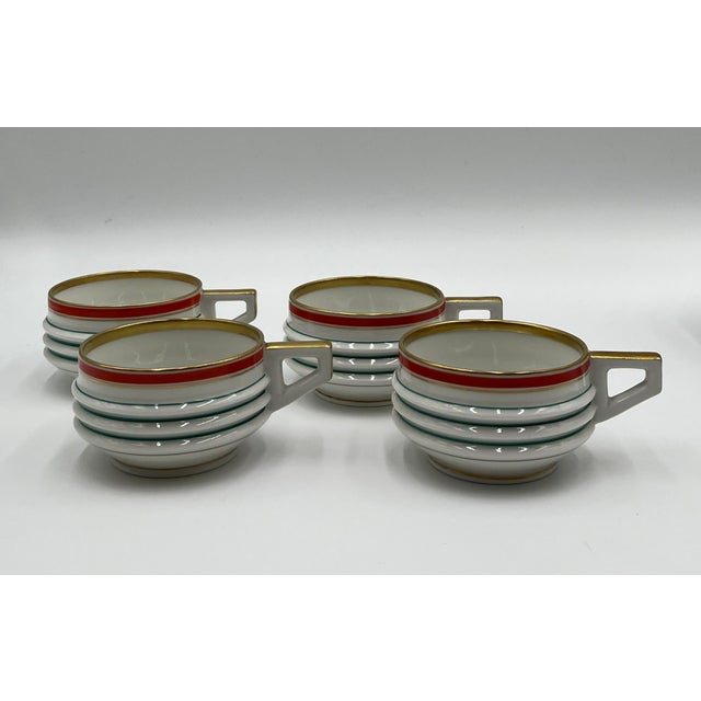 Art Deco Coffee Porcelain Service by Johann Haviland/ Ernst Olitzsch, Set of 19 For Sale - Image 16 of 18