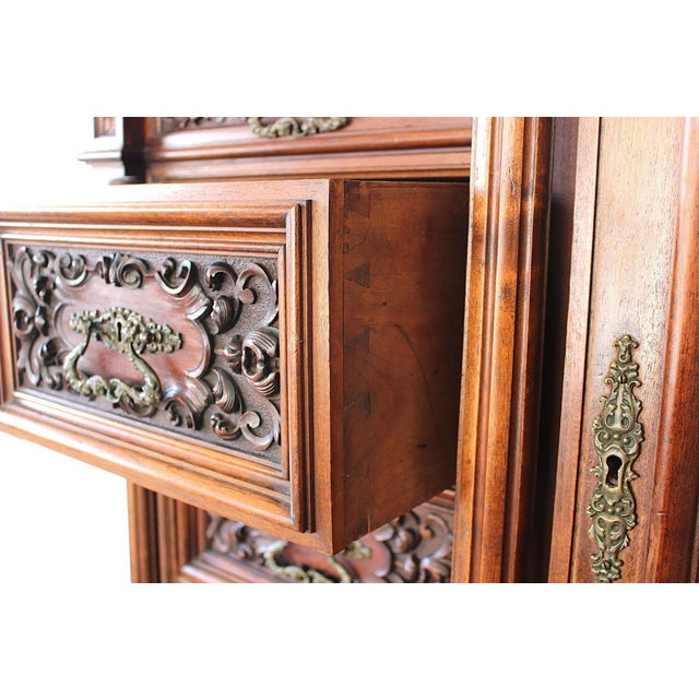 Late 19th Century English Aesthetic Movement Carved Armoire For Sale - Image 4 of 7