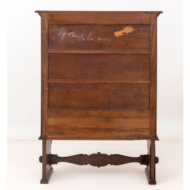 Renaissance Revival Walnut Linen Press For Sale - Image 10 of 10