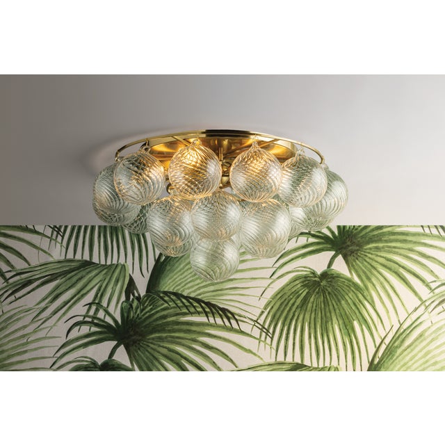 2020s Mitzi Mimi 22.5 in. 6 Light Close-to-Ceiling in Aged Brass Finish For Sale - Image 5 of 11