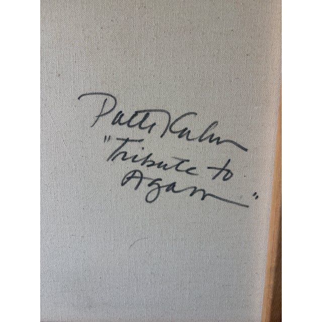 Vintage Signed Geometric Op Art Painting, in the Style of Yaacov Agam For Sale In Miami - Image 6 of 7