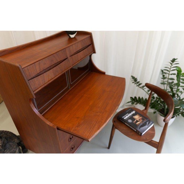 Scandinavian Modern Teak Secretary by Gunnar Falsig, 1960s For Sale - Image 16 of 18