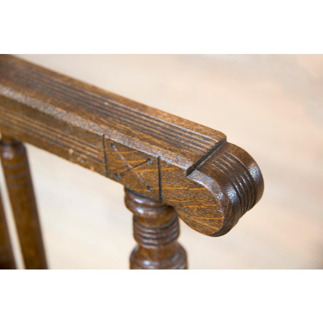 Early 20th Century Danish Bench with Kilim Upholstered Cushion For Sale - Image 13 of 14
