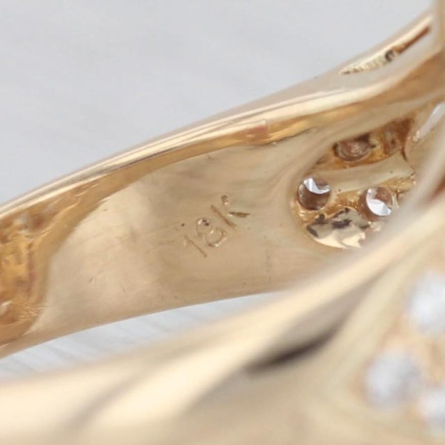 2010s 3.18ctw Ruby Diamond Ring 18k Yellow Gold Size 6.5 Cocktail Gia For Sale - Image 5 of 8