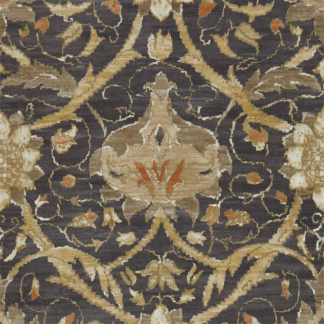 Morris & Co Montreal Wallpaper in Charcoal/Bronze For Sale