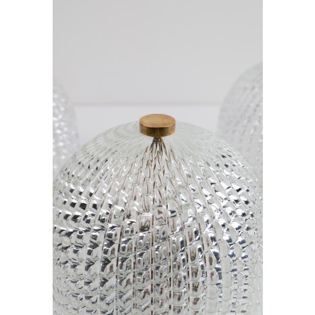 Murano Glass Ceiling Lamp from Venini, 1940s, Set of 3 For Sale - Image 8 of 11