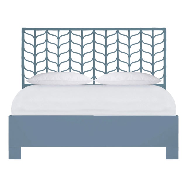 Ivy Standard Bed King, Regatta Blue For Sale