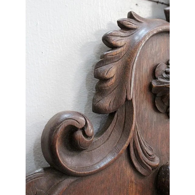 Antique Carved Oak Wall Pipes Holder For Sale - Image 5 of 17