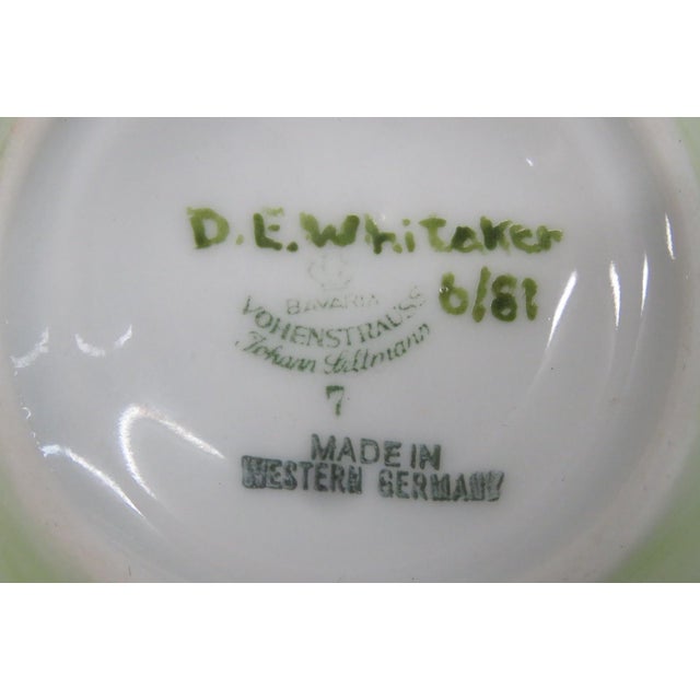 Green Vohenstrauss Johann Seltmann W Germany Floral Green Creamer Small Pitcher 4987b For Sale - Image 8 of 14
