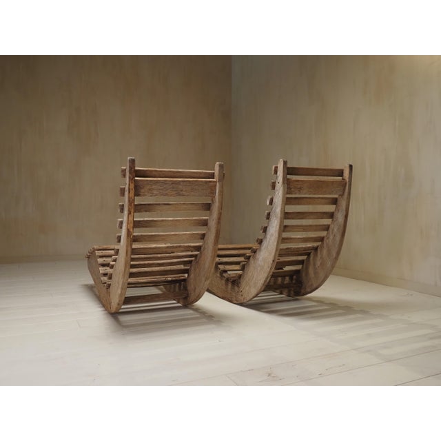 Wood Mid-Century French Lounge Chairs, 1960, Set of 2 For Sale - Image 7 of 18