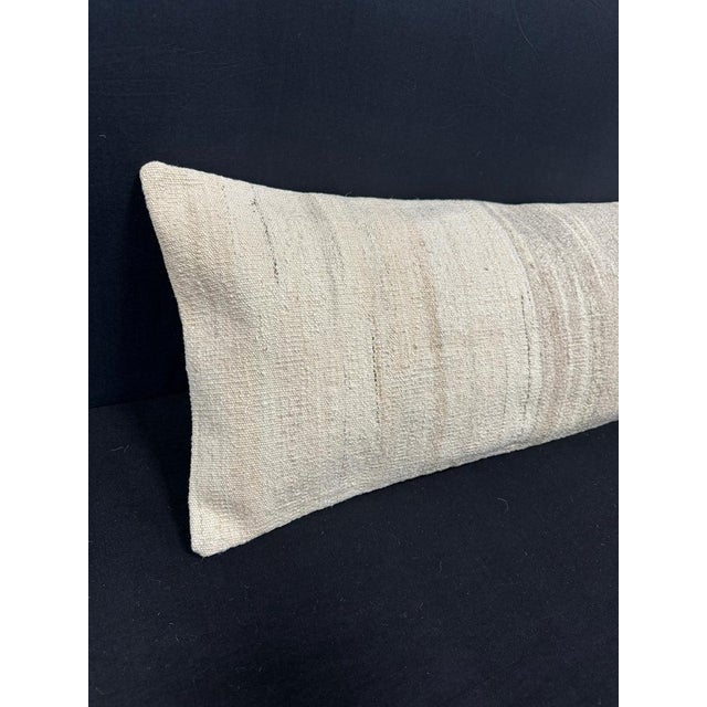 Turkish Hemp Pillow Cushion Natural Beige Cushion Cover 14x45 #18061 Enhance your home decor with our Kilim Pillow Turkish...