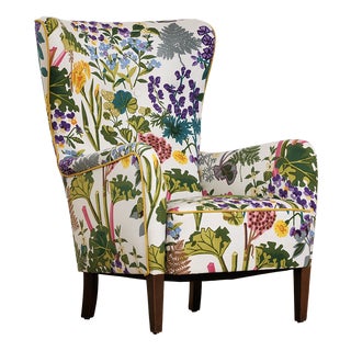 Armchair Redressed in Print from Gocken Jobs, 1950s For Sale