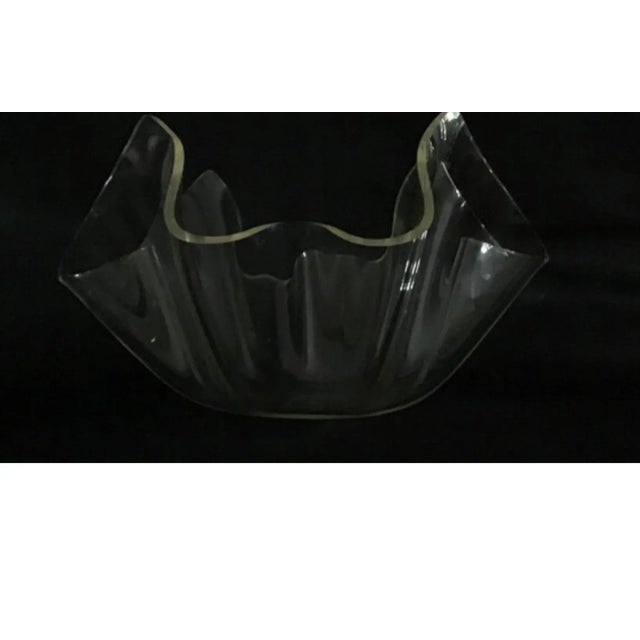 1970s Mid-Century Lucite Sculptured Handkerchief Bowl, Circa 70's For Sale - Image 5 of 10