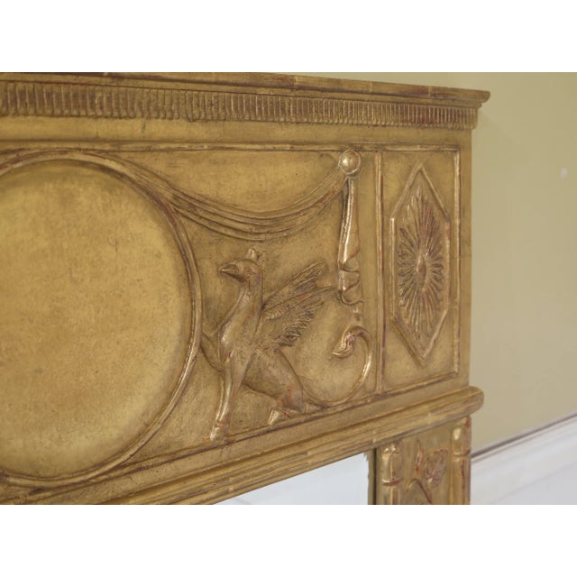 Neoclassical Italian Neoclassical Gold Gilt Mirror With Gargoyle For Sale - Image 3 of 10