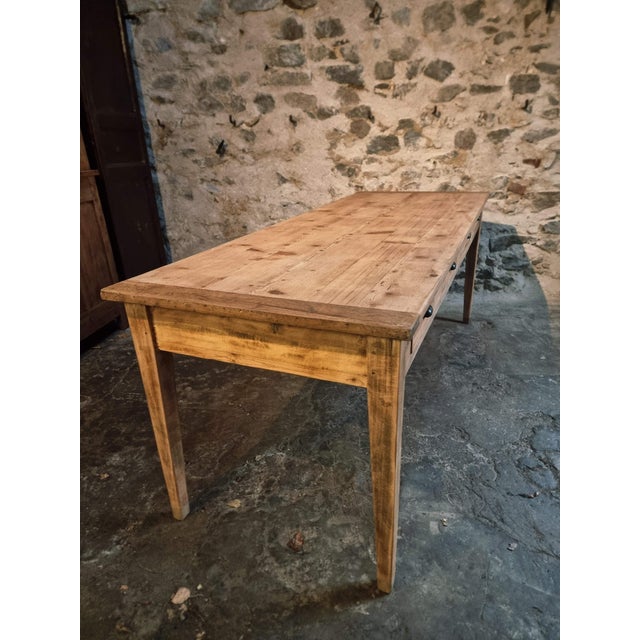 Antique French Dining Table or Worktable with Drawers, 1900s For Sale - Image 11 of 18