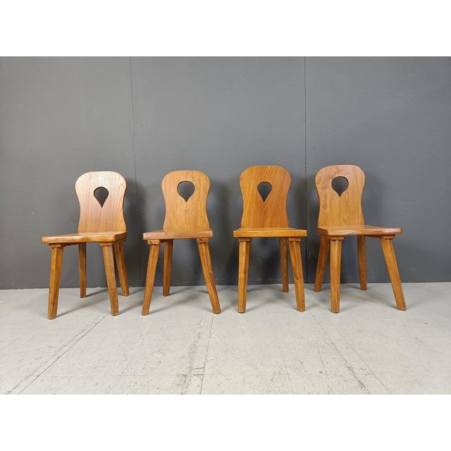 Brutalist Vintage Brutalist Dining Chairs, 1960s, Set of 4 For Sale - Image 3 of 12