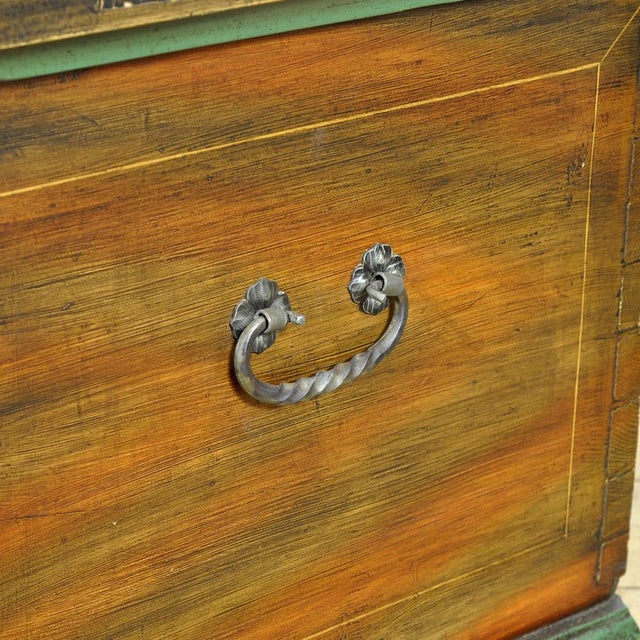 Folk Art Bridal Chest, 1826 For Sale - Image 9 of 18
