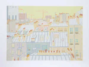 Marion McClanahan - Paris Roofs Serigraph