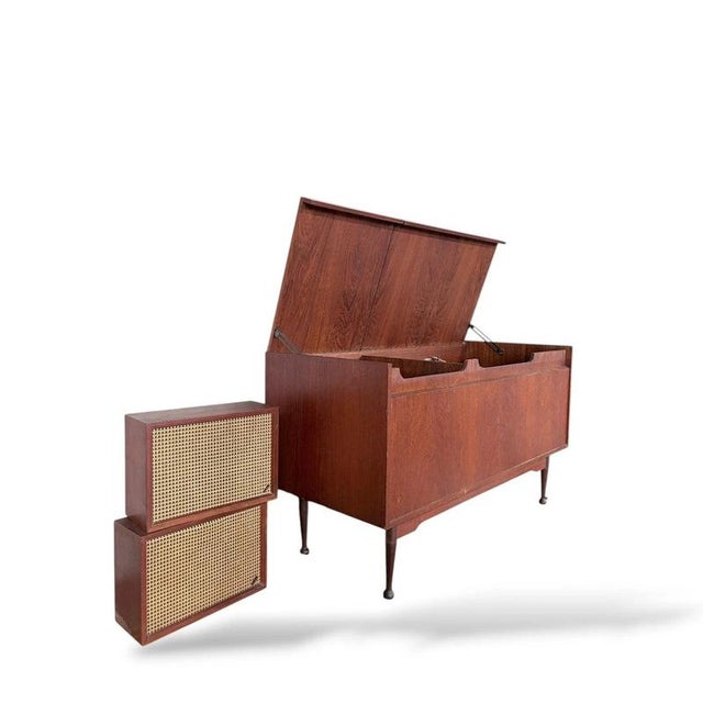 Mid-Century Modern Radiogram with Armstrong Amplifier and Tandberg Speaker in Teak, 1960s For Sale - Image 9 of 11
