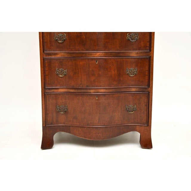 Antique Georgian Style Serpentine Chest of Drawers, 1900 For Sale - Image 13 of 14