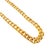 Modern Vintage 18k Yellow Gold Chunky Graduated Curb Link Chain Necklace For Sale - Image 3 of 8