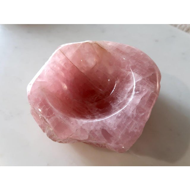 Vintage Bowl in Rose Quartz, 1960s For Sale - Image 6 of 6