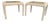 Vintage Palm Beach Style Rattan Waterfall End Tables For Sale