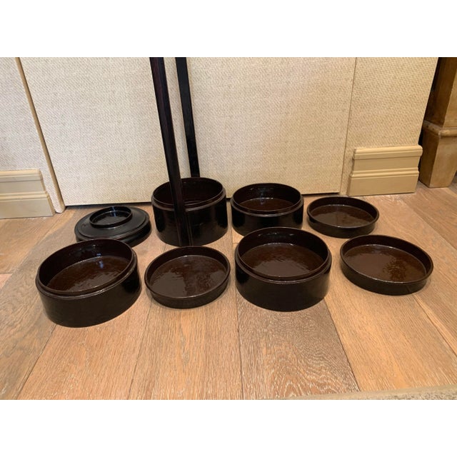 Paint 1920s Vintage Chinese Stackable Lunch Box For Sale - Image 7 of 11