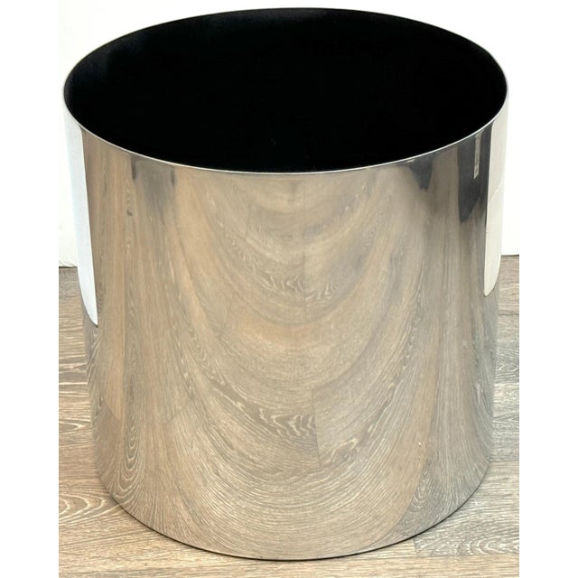 Stainless Drum Planter/ Table Base by Paul Mayen for Habitat For Sale - Image 9 of 11