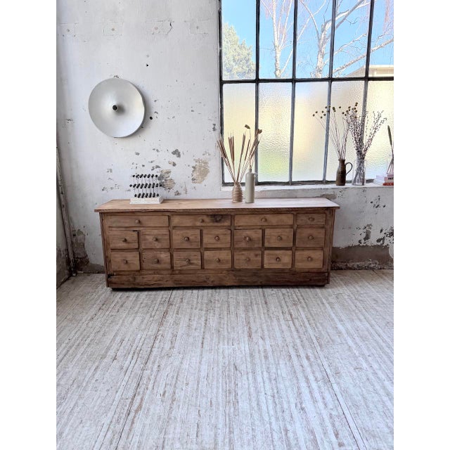 Vintage Pine Workshop Credenza, 1950s For Sale - Image 4 of 18