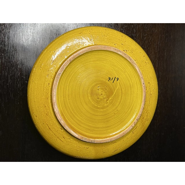 Ceramic 1960s Aldo Londi Set by Bitossi Italy: Matching Large Vase and Large Ashtray/Catchall For Sale - Image 7 of 10